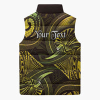 Personalised Polynesia Zodiac Gemini Sleeveless Puffer Jacket Galaxy Polynesian Pattern Chest Tattoo Style
