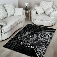 Personalised Polynesia Zodiac Cancer Area Rug Galaxy Polynesian Pattern Chest Tattoo Style