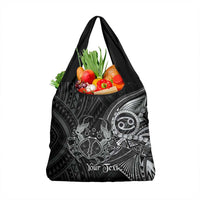 Personalised Polynesia Zodiac Cancer Grocery Bag Galaxy Polynesian Pattern Chest Tattoo Style