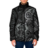 Personalised Polynesia Zodiac Cancer Padded Jacket Galaxy Polynesian Pattern Chest Tattoo Style