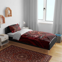 Personalised Polynesia Zodiac Scorpio Bedding Set Galaxy Polynesian Pattern Chest Tattoo Style
