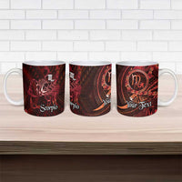 Personalised Polynesia Zodiac Scorpio Ceramic Mug Galaxy Polynesian Pattern Chest Tattoo Style