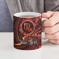 Personalised Polynesia Zodiac Scorpio Ceramic Mug Galaxy Polynesian Pattern Chest Tattoo Style