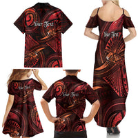 Personalised Polynesia Zodiac Scorpio Family Matching Summer Maxi Dress and Hawaiian Shirt Galaxy Polynesian Pattern Chest Tattoo Style LT14 - Polynesian Pride