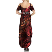 Personalised Polynesia Zodiac Scorpio Family Matching Summer Maxi Dress and Hawaiian Shirt Galaxy Polynesian Pattern Chest Tattoo Style LT14 - Polynesian Pride