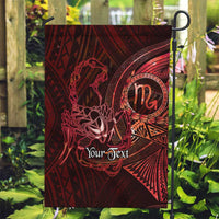 Personalised Polynesia Zodiac Scorpio Garden Flag Galaxy Polynesian Pattern Chest Tattoo Style