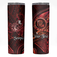 Personalised Polynesia Zodiac Scorpio Skinny Tumbler Galaxy Polynesian Pattern Chest Tattoo Style