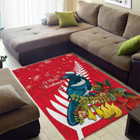New Zealand Christmas In July Area Rug Tui Bird With Kowhai Meri Kirihimete LT14 - Polynesian Pride