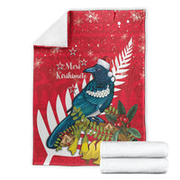 New Zealand Christmas In July Blanket Tui Bird With Kowhai Meri Kirihimete LT14 - Polynesian Pride
