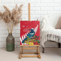 New Zealand Christmas In July Canvas Wall Art Tui Bird With Kowhai Meri Kirihimete LT14 - Polynesian Pride