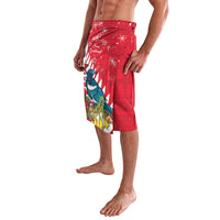 New Zealand Christmas In July Lavalava Tui Bird With Kowhai Meri Kirihimete LT14 - Polynesian Pride
