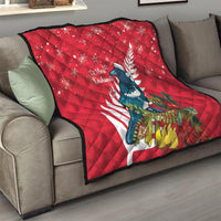 New Zealand Christmas In July Quilt Tui Bird With Kowhai Meri Kirihimete LT14 - Polynesian Pride