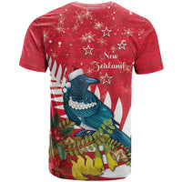 New Zealand Christmas In July T Shirt Tui Bird With Kowhai Meri Kirihimete LT14 - Polynesian Pride