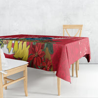 New Zealand Christmas In July Tablecloth Tui Bird With Kowhai Meri Kirihimete LT14 - Polynesian Pride