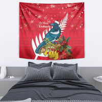 New Zealand Christmas In July Tapestry Tui Bird With Kowhai Meri Kirihimete LT14 - Polynesian Pride