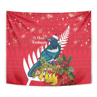 New Zealand Christmas In July Tapestry Tui Bird With Kowhai Meri Kirihimete LT14 - Polynesian Pride