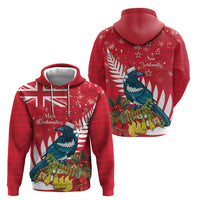 New Zealand Christmas In July Zip Hoodie Tui Bird With Kowhai Meri Kirihimete LT14 - Polynesian Pride