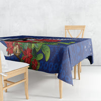 New Zealand Christmas In July Tablecloth Fiordland Penguin With Pohutukawa Flower LT14 - Polynesian Pride