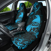 New Zealand Tui Bird Car Seat Cover Aotearoa Maori Pattern - Blue