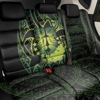 Kia Orana Kuki Airani Back Car Seat Cover Cook Islands Tangaroa God Tatau Green LT14 - Polynesian Pride