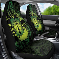 Kia Orana Kuki Airani Car Seat Cover Cook Islands Tangaroa God Tatau Green LT14 - Polynesian Pride