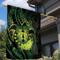 Kia Orana Kuki Airani Garden Flag Cook Islands Tangaroa God Tatau Green LT14 - Polynesian Pride