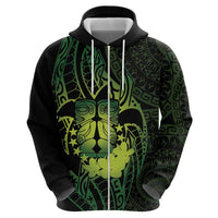 Kia Orana Kuki Airani Hoodie Cook Islands Tangaroa God Tatau Green LT14 - Polynesian Pride
