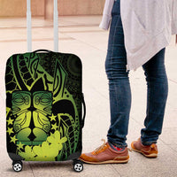 Kia Orana Kuki Airani Luggage Cover Cook Islands Tangaroa God Tatau Green LT14 Green - Polynesian Pride
