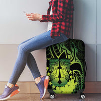 Kia Orana Kuki Airani Luggage Cover Cook Islands Tangaroa God Tatau Green LT14 - Polynesian Pride