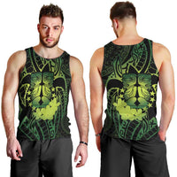Kia Orana Kuki Airani Men Tank Top Cook Islands Tangaroa God Tatau Green LT14 - Polynesian Pride