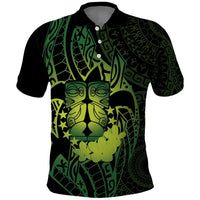 Kia Orana Kuki Airani Polo Shirt Cook Islands Tangaroa God Tatau Green LT14 Green - Polynesian Pride