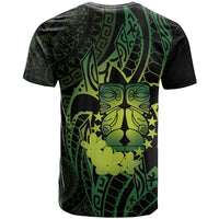 Kia Orana Kuki Airani T Shirt Cook Islands Tangaroa God Tatau Green LT14 - Polynesian Pride
