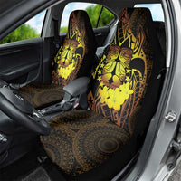 Kia Orana Kuki Airani Car Seat Cover Cook Islands Tangaroa God Tatau Gold LT14 - Polynesian Pride