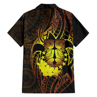 Kia Orana Kuki Airani Family Matching Puletasi and Hawaiian Shirt Cook Islands Tangaroa God Tatau Gold LT14 - Polynesian Pride