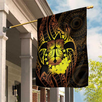 Kia Orana Kuki Airani Garden Flag Cook Islands Tangaroa God Tatau Gold LT14 House Flag Gold - Polynesian Pride