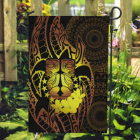 Kia Orana Kuki Airani Garden Flag Cook Islands Tangaroa God Tatau Gold LT14 Garden Flag Gold - Polynesian Pride