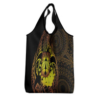 Kia Orana Kuki Airani Grocery Bag Cook Islands Tangaroa God Tatau Gold LT14 - Polynesian Pride