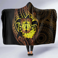 Kia Orana Kuki Airani Hooded Blanket Cook Islands Tangaroa God Tatau Gold LT14 One Size Gold - Polynesian Pride
