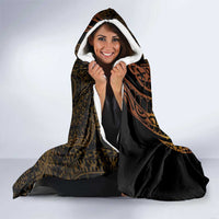 Kia Orana Kuki Airani Hooded Blanket Cook Islands Tangaroa God Tatau Gold LT14 - Polynesian Pride