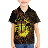 Kia Orana Kuki Airani Kid Hawaiian Shirt Cook Islands Tangaroa God Tatau Gold LT14 Kid Gold - Polynesian Pride