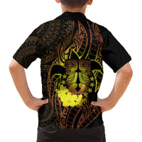 Kia Orana Kuki Airani Kid Hawaiian Shirt Cook Islands Tangaroa God Tatau Gold LT14 - Polynesian Pride