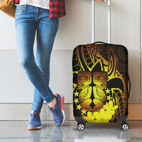 Kia Orana Kuki Airani Luggage Cover Cook Islands Tangaroa God Tatau Gold LT14 - Polynesian Pride