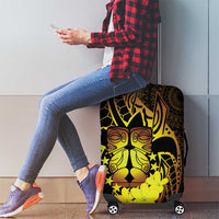 Kia Orana Kuki Airani Luggage Cover Cook Islands Tangaroa God Tatau Gold LT14 - Polynesian Pride