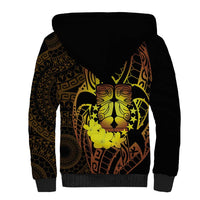 Kia Orana Kuki Airani Sherpa Hoodie Cook Islands Tangaroa God Tatau Gold LT14 - Polynesian Pride
