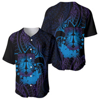 Kia Orana Kuki Airani Baseball Jersey Cook Islands Tangaroa God Tatau Purple LT14 - Polynesian Pride