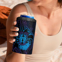 Kia Orana Kuki Airani 4 in 1 Can Cooler Tumbler Cook Islands Tangaroa God Tatau Purple LT14 - Polynesian Pride