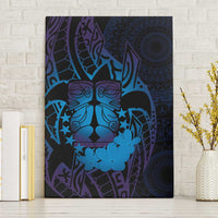 Kia Orana Kuki Airani Canvas Wall Art Cook Islands Tangaroa God Tatau Purple LT14 Without Frame Purple - Polynesian Pride