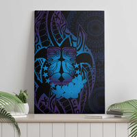 Kia Orana Kuki Airani Canvas Wall Art Cook Islands Tangaroa God Tatau Purple LT14 - Polynesian Pride