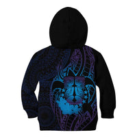 Kia Orana Kuki Airani Kid Hoodie Cook Islands Tangaroa God Tatau Purple LT14 - Polynesian Pride