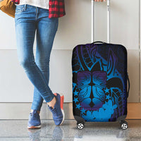 Kia Orana Kuki Airani Luggage Cover Cook Islands Tangaroa God Tatau Purple LT14 - Polynesian Pride